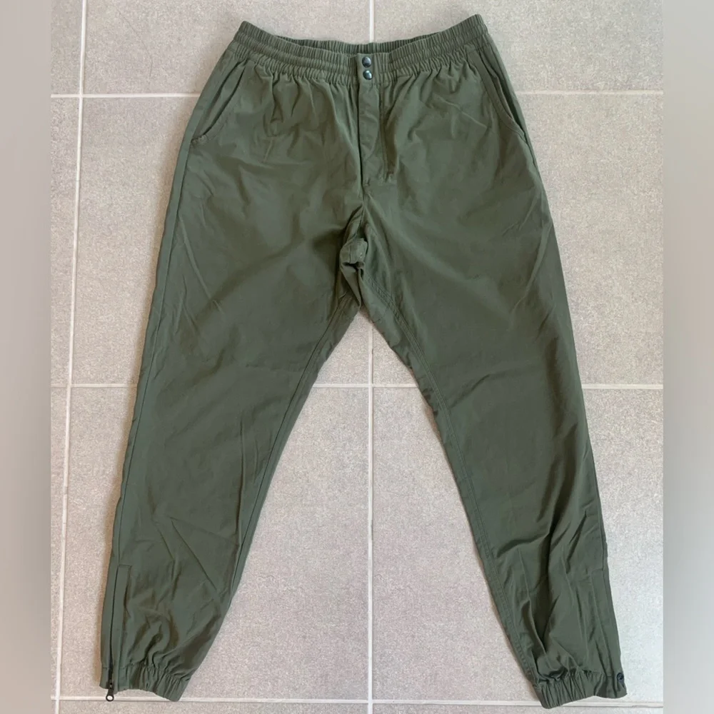 Nike Women’s Pants Dark Olive Joggers Zip Ankles Button‎ Fly XL 30